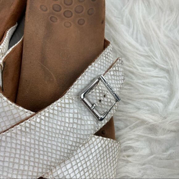 Vionic Dorie Rest Snakeskin Leather Slide Sandals - Picture 5 of 11